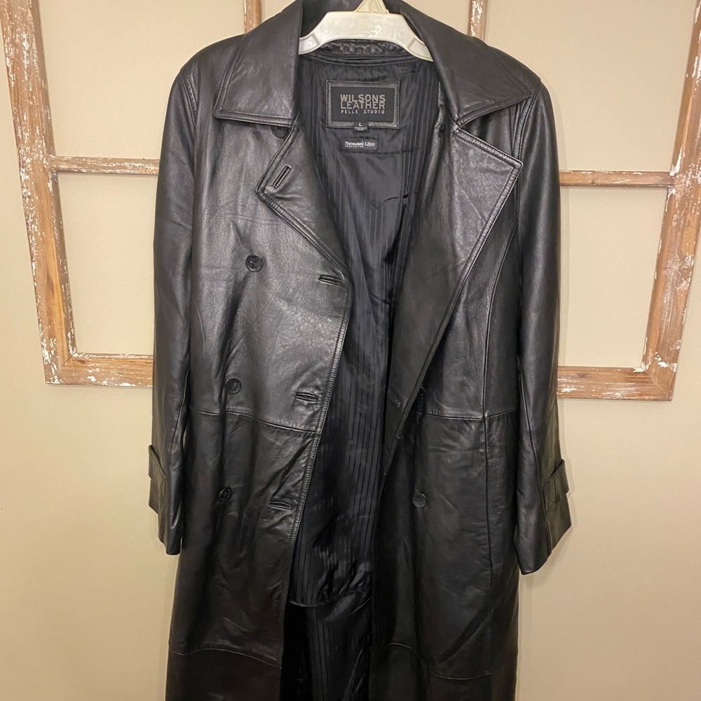 Wilson’s Leather Knee Length Leather Jacket.
